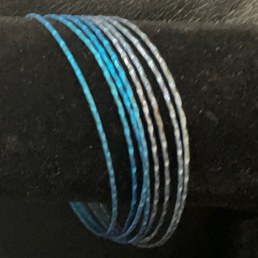 8 Sari Indian/Pakistani Bollywood Bangles Bracelets Metal Costume Jewelry 2.75”